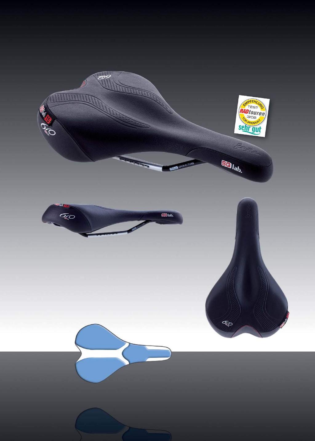 Gel FITNESS Based on the 611 carbon fiber bonded saddle, the new 610 is aimed at the comfort orientated MTB rider,