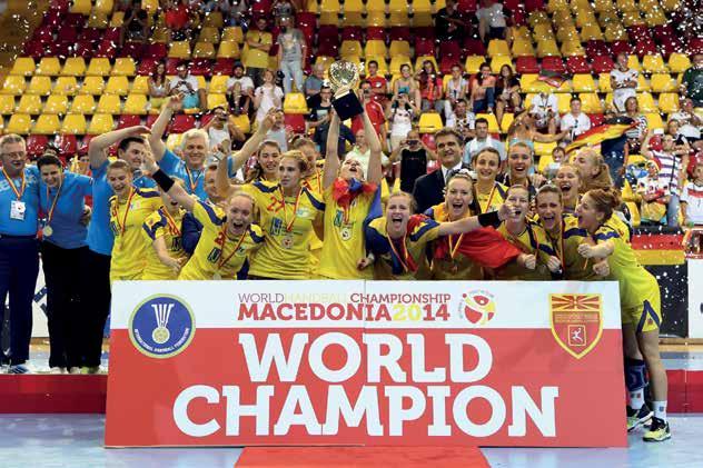 Romania with a bright future ahead In 2014, the women s youth teams met in FYR Macedonia and Romania beat Germany in a one-sided final to win the IHF Women s Youth World Championship trophy.