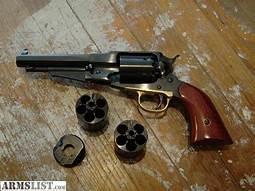 Wesson had successfully sold small caliber revolvers for years using this advancement, but the race was on between the major gun manufactures to market a big bore revolver using metallic cartridges.
