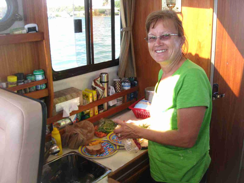 Making Lunch along the Way Jupiter Inlet Lighthouse We moved every day or two to a new town or anchorage.