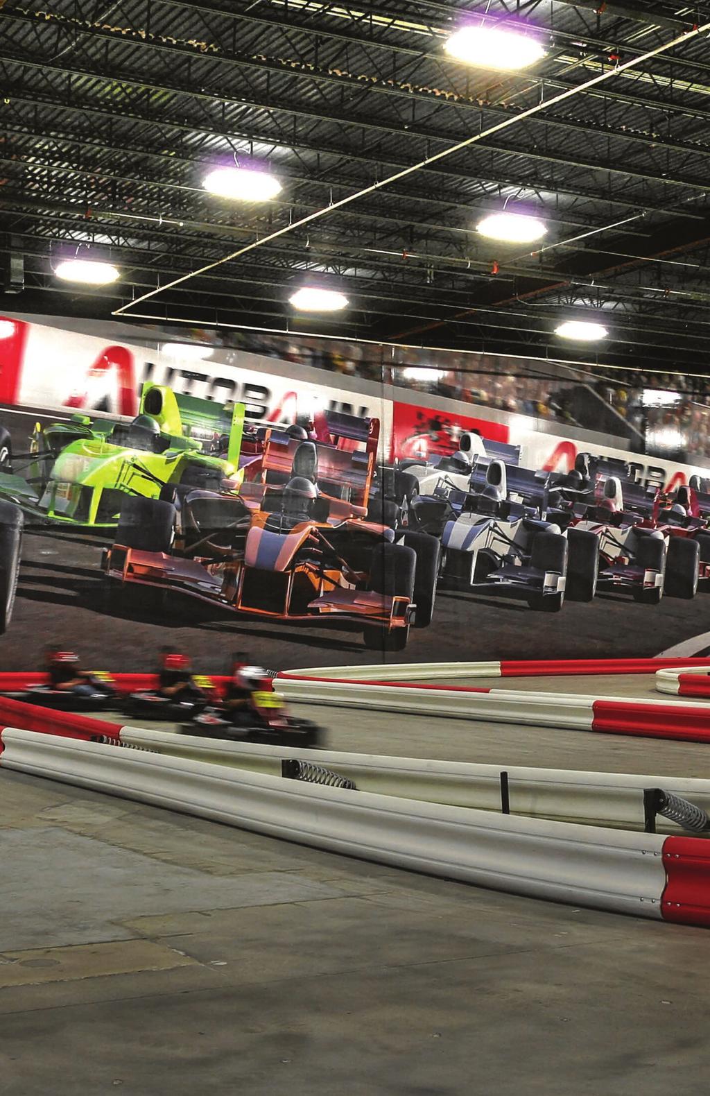 THE TRACK Professionally designed Grand Prix-style tracks Advanced safety reflexive barrier