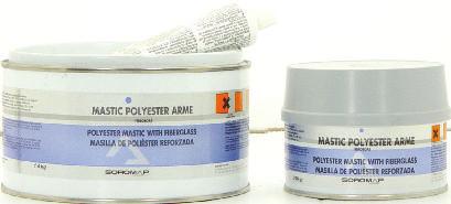 mastic with fiberglass for heavy repairs. High shockresistant. Delivered with catalyst.