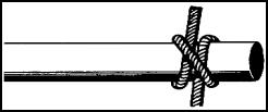 5. Define clove hitch. The clove hitch is the best knot for tying a line to a ring, a spar, or anything with cylindrical shape. 6. What are the proof loads of derricks?