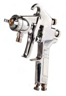 Air-assisted spray gun for low pressure (max. 7 bar).