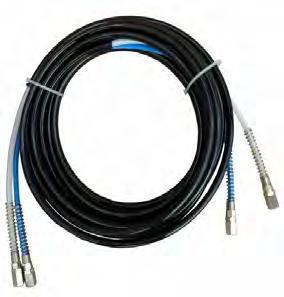 Paint hoses Available fittings: 1/4" - 16x1,5-3/8" TBP867514 Coupled PE/PA paint hose for low pressure, int. 6 mm, ext. 8 mm, lenght 7,5 mt.