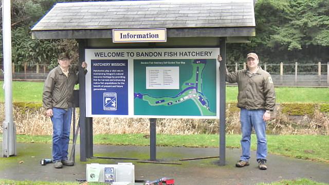 New information kiosk installed at Bandon Hatchery Hatchery and Genetic Management Plans The listing of several salmon and steelhead stocks under the Endangered Species Act has involved the