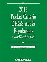 In Ontario Safety is regulated by the Act The Occupational Health & Safety Act governs Health and Safety in the workplace Sets out the minimum