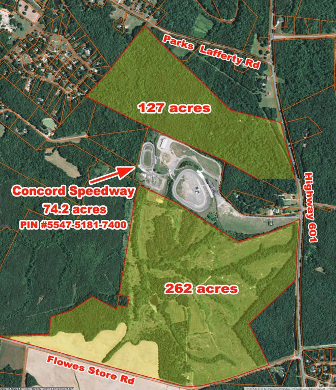 LOCATION HIGHLIGHTS Strategically located only 20 minutes from Charlotte Motor Speedway and 30 minutes north of Charlotte Adjacent UNDEVELOPED land