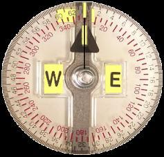 Rotate the map and compass together until the compass bearing reads 0 degrees Magnetic North (compass and MN