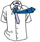Tie The tie must be kept clean and lint-free, and is not to be ironed. It can be machine-washed if necessary.