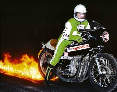Les Armes was the class leader when Pro Street was first introduced.. Night racing was an occasional feature and fire burnouts were popular, until they were banned!