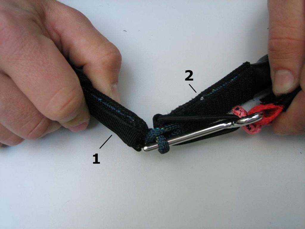 Assembly of the spinning leash QR 1.