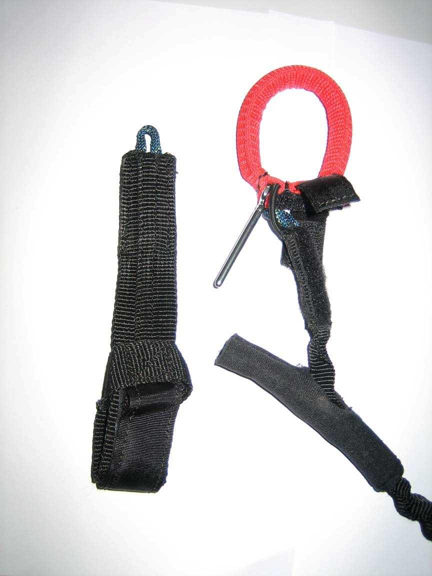 Harness part (left) and snap hook part