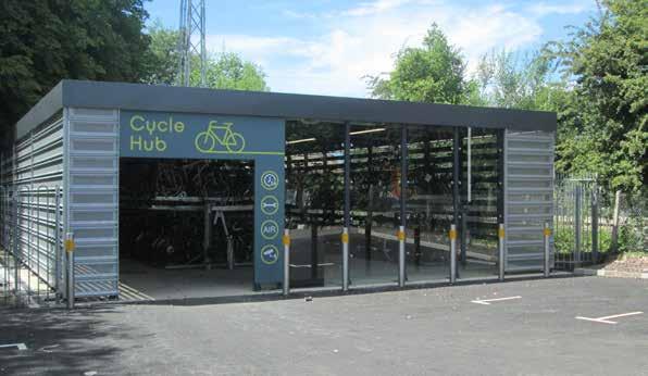 Cycle Hubs Our Cycle Hubs are the cutting edge in high volume bike storage facilities.