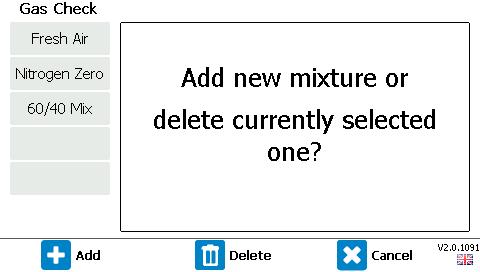 2) Press the middle soft key to Add/Delete. Page 107 of 156 Screen 41 - Add or delete mix 3) Press the middle soft key to Delete. 4) Press the left soft key (Yes) to confirm deletion.