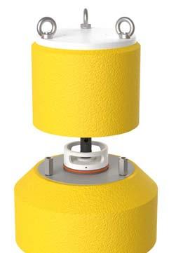The buoy can also be used as an underwater float and instrument housing