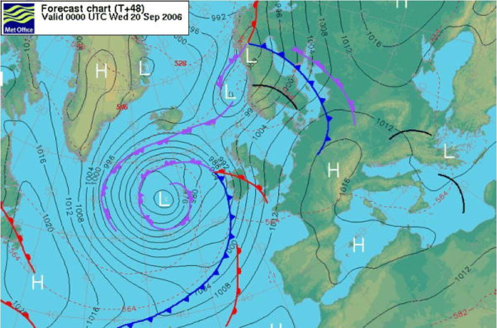 Exercise 1 Interpreting Weather Interpret the above chart to predict the weather on Wednesday 20th