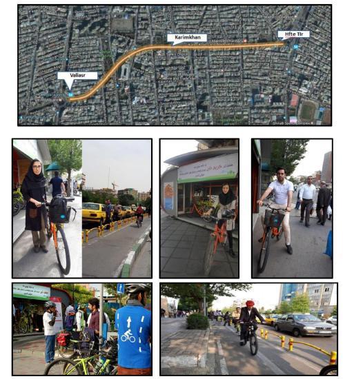 Figure10. Pictures of bike houses and cyclists after launching Scenario 2.