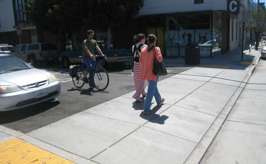 Continuous Sidewalk 17 th and Shotwell, San Francisco This raised crosswalk is designed to provide a level pedestrian path and to match the