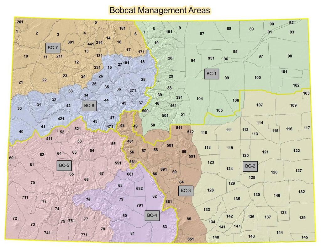 SECTION II: Bobcat Management Guidelines Analysis From 1998 through 2005, about 60%-70% of bobcat harvest came through hunting methods of take.