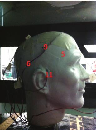 (Front condition); and (2) the manikin with helmet slightly angled (20 ) to the wind direction (Angled condition).