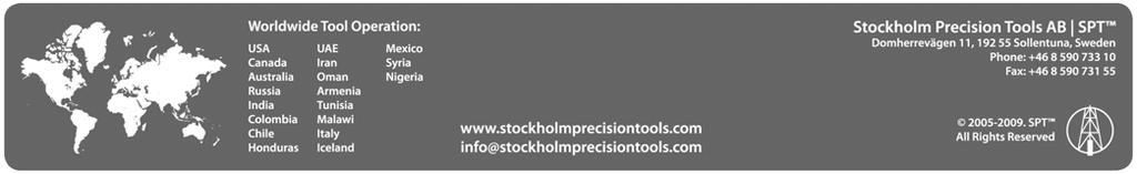 STOCKHOLM PRECISION TOOLS AB Domherrevägen 11 192 55 Sollentuna Sweden www.