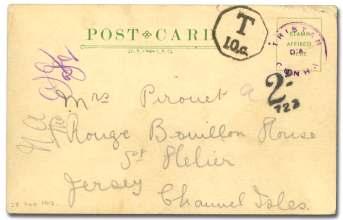 209 1910-15, 1d King Ed ward VII pri vate-or der postal sta tio nery cut outs, com pris ing block of four and ver ti cal tête-bêche gut ter pair stuck on sheets, and cancelled with type I ca chets,