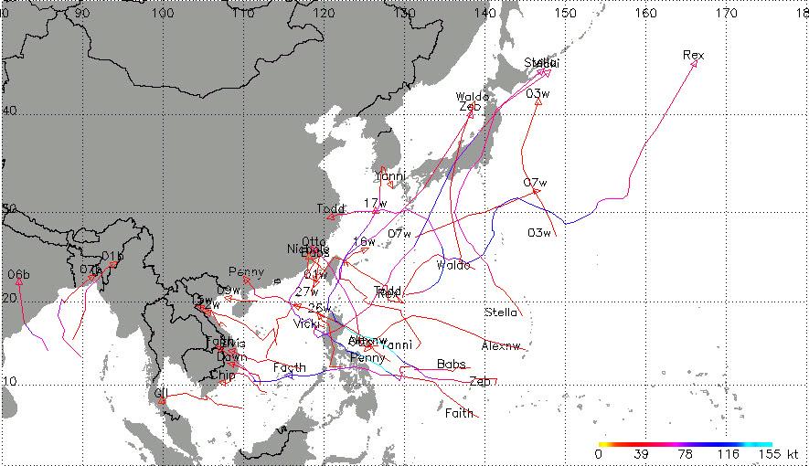 Interactions with transient midlatitude synoptic systems result in more recurved trajectories toward NE Asia.