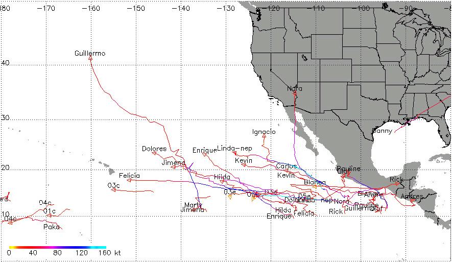 ENSO / eastern North Pacific (2) There is no obvious impact of ENSO on the overall TC
