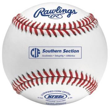DURING THE 2017 CIF SOUTHERN SECTION BASEBALL PLAYOFFS, THE RAWLINGS CIF-SS BASEBALL ( SEE PICTURE BELOW) WILL BE THE MANDATORY BASEBALL FOR ALL PLAYOFF GAMES.