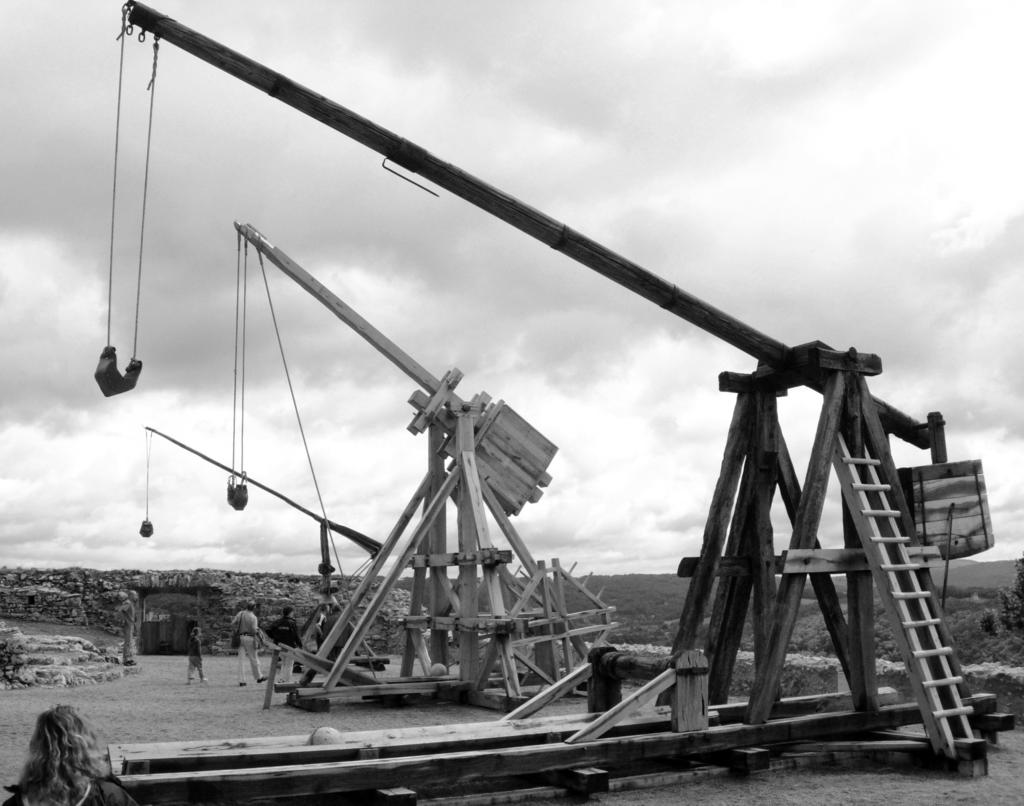The heyday of the siege machine started to wane in the fifteenth century. Why? Gunpowder and cannons were starting to pick up interest by the military.