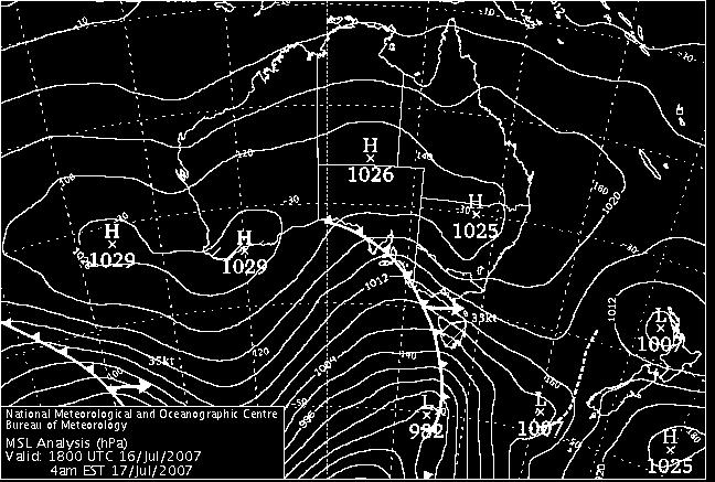 Frontal systems Frontal systems, such as cold fronts, generally move from west to east across the Southern Ocean and vary in