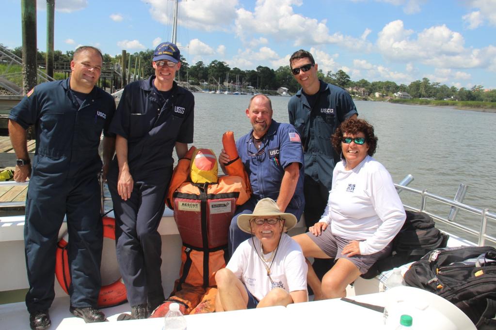 What do we have here? Savannah Finest Coast Guard Inspection Team! From left to right: Kerry Duke Tennessee, Hubert Wells Pennsylvania, Mark Nemec aka (NEMO) Ohio, Mr.