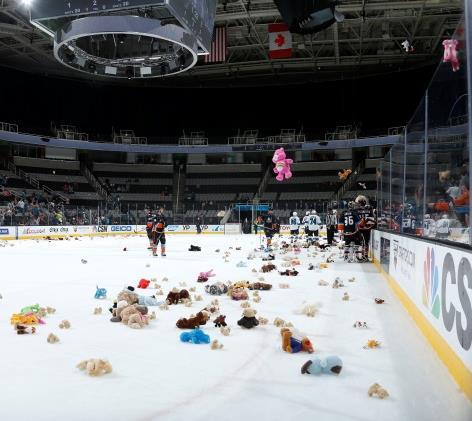 On November 7 th, all fans who Attended the game brought new or lightly used teddy bears with them