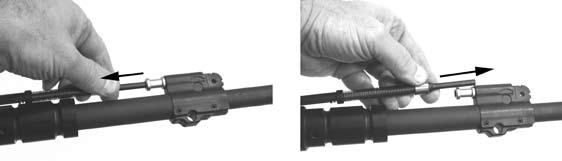 of the handguard. Attempting to completely remove the retaining screw could lead to damage of the handguard, shaped springs, and/or retaining screws. 5.