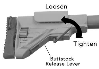 A unique mounting system that secures the cheek piece to a spring loaded locking plate allows the cheek piece to remain stationary in relation to the receiver extension as the entire buttstock is