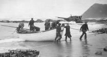 The surviving crewmen just marshaled enough strength to make a whaleboat and a jolly boat water- tight and launched them. The next morning, the third mate died.