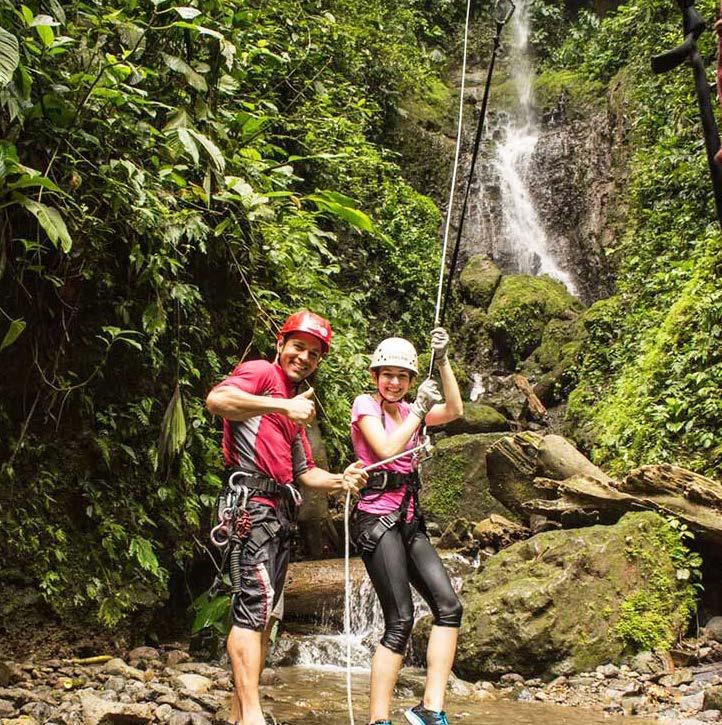 The rugged, mountainous terrain near the Arenal Volcano is the perfect place for first-timers and experienced canyoning enthusiasts!
