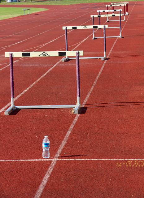 Hurdles HURDLE SET UP: Ensure adequate numbers of Hurdles (flights) are on the track at the correct distance apart and at the correct height for the age group, (according to specifications).
