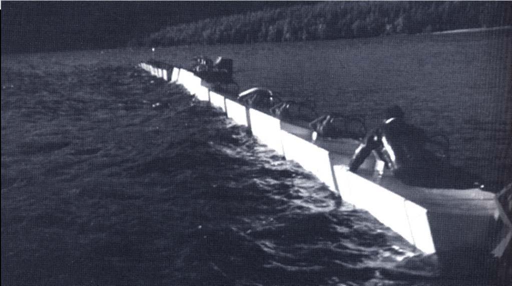 take-off. Testing of ducks at about 1/10 scale in Loch Ness, late 1980s.