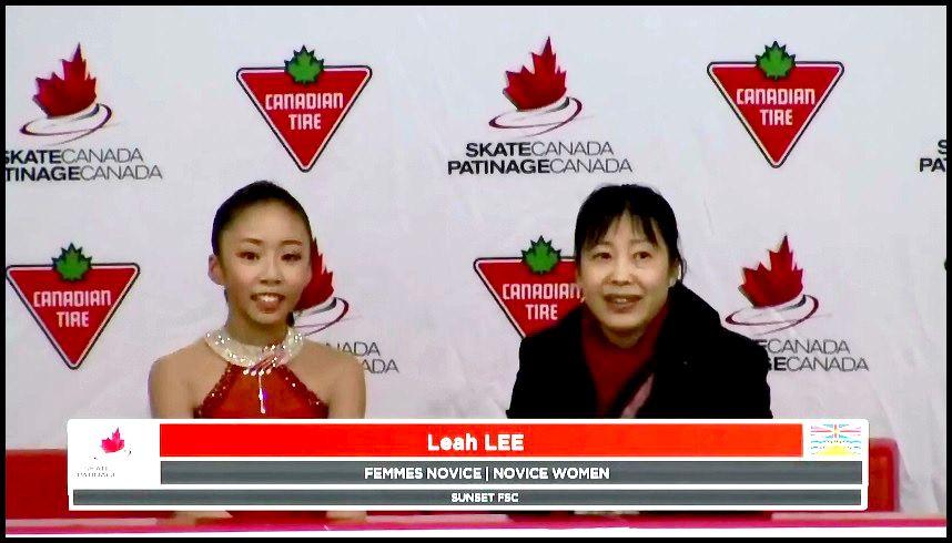 Leah Lee representing Canada in Italy On November 2017, for the Novice Women category, Leah came 2nd in the SuperSeries Section Championship which qualified her for Skate Canada Challenge in Quebec
