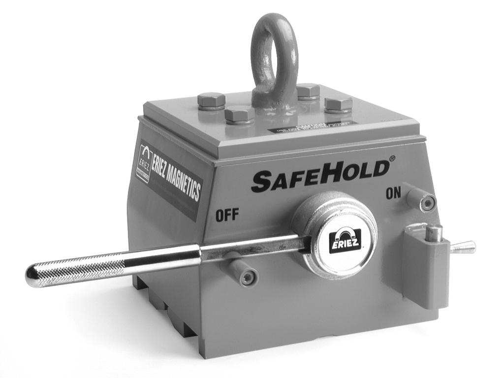Description The Eriez SafeHold EPL Series magnet is a permanent type magnet in which the magnetic field is mechanically turned off and on similar to an electromagnet.