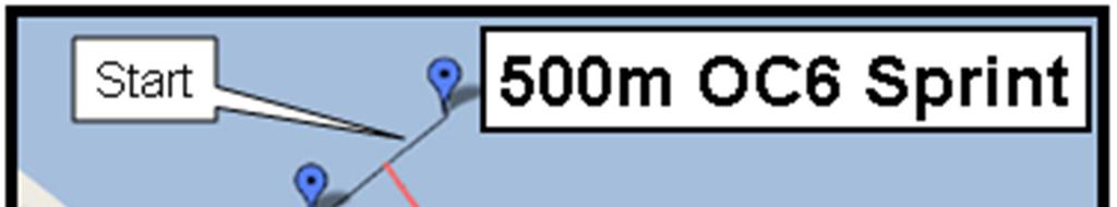 OC6 500m Short Course The course will start between the two buoys directly in