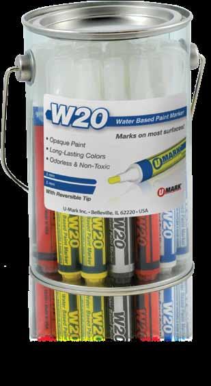 Merchandising Bucket of W20 Paint Markers One quart clear