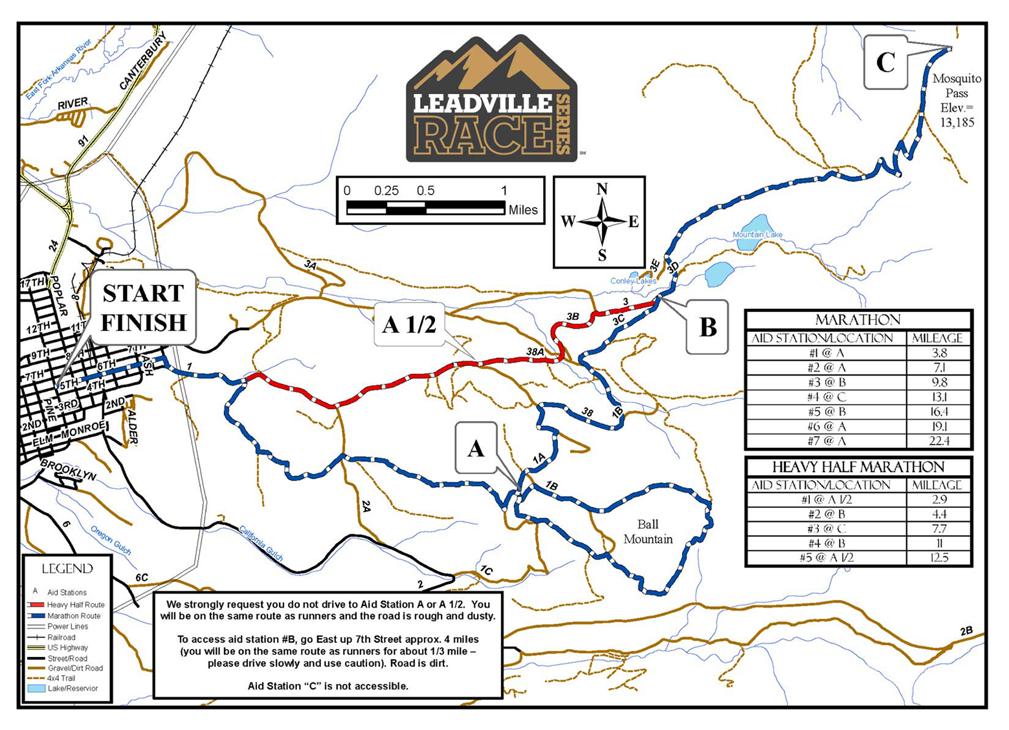 LEADVILLE TRAIL MARATHON & HEAVY HALF COURSE DESCRITION The Leadville Trail Marathon is 26.