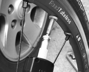 Pumping up Bike Tyres (Presta Adaptor) 1. Identify the required pressure for the tyre to be inflated, this is usually displayed by the safety warning located on the tyre. 2.