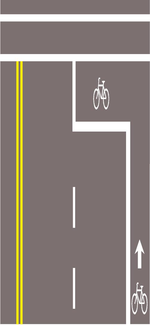 Advance Stop Lines (Bike Boxes) Advance stop lines are defined as stop lines that are placed on the approach to signalized intersections, typically in the rightmost lane, at a location upstream from