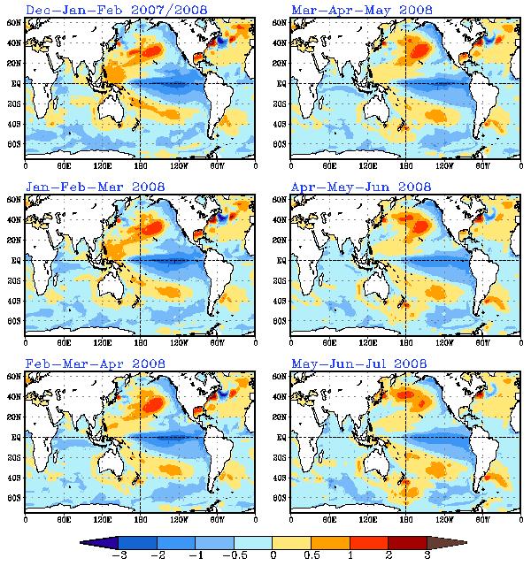 SST Outlook: NCEP CFS Forecast Issued 29 October 2007 The CFS ensemble mean