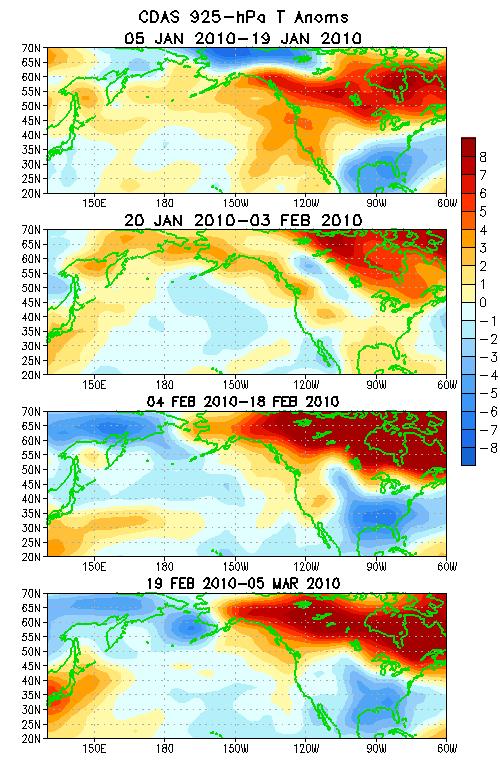 Atmospheric Circulation over the North Pacific & North America During the Last 60 Days