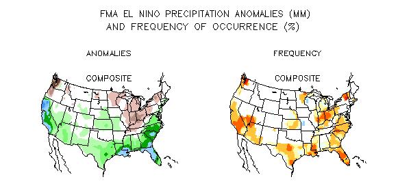 U.S. Precipitation Departures (mm) and